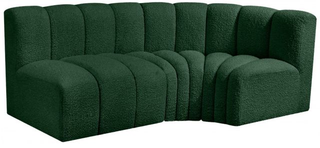 Meridian Furniture Arc 3-Piece Green Sectional-1