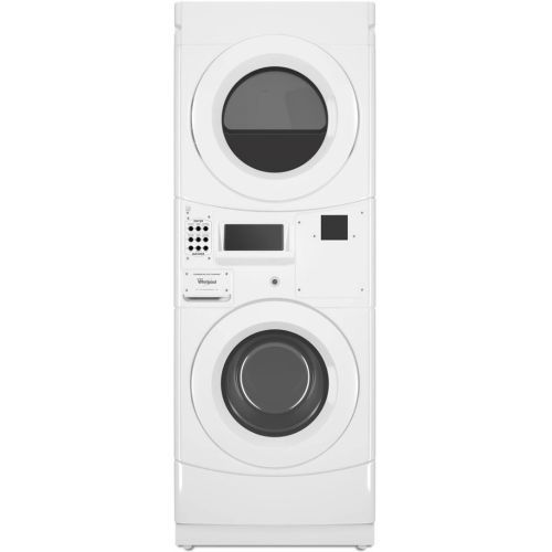 Whirlpool® Commercial 3.1 Cu. Ft. Washer, 6.7 Cu. Ft. Dryer White Stack Laundry-0