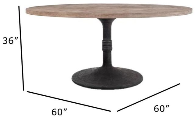 Nest Home Collections Sadie Medium Gray 60" Counter Table with Iron Base-2
