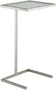A & B Home Mirrored Tabletop Beverage Table with Antique White Frame-0