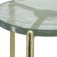 A & B Home Round Clear Tabletop End Table with Gold Legs -2