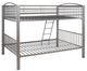 Powell® Heavy Metal Pewter Twin/Full Youth Bunk Bed-4