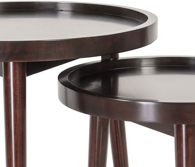 Olliix by Madison Park Ebony Set of 2 Intersect Nesting Tables-1