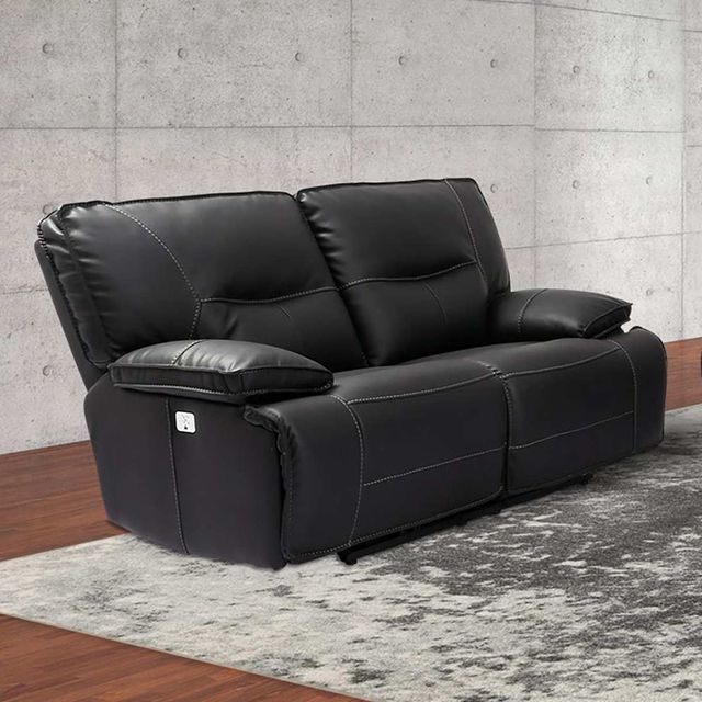 Parker House® Spartacus Black Power Reclining Loveseat-1