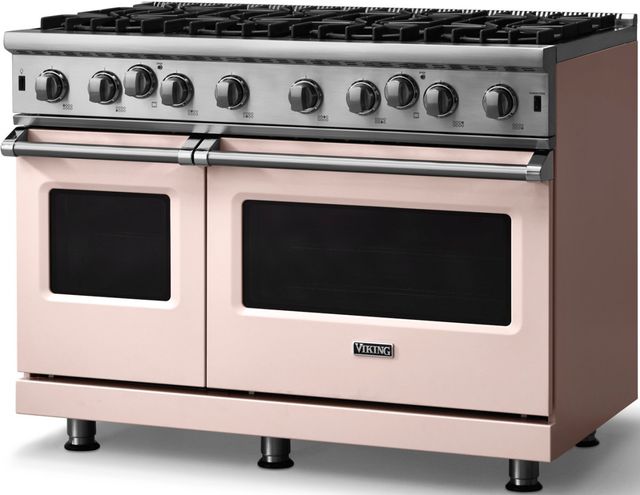 Viking® 5 Series 48” Blush Pro Style Liquid Propane Gas Range-2