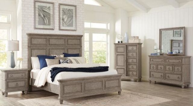 Elements International Whit-Ash Light Gray Nightstand-1