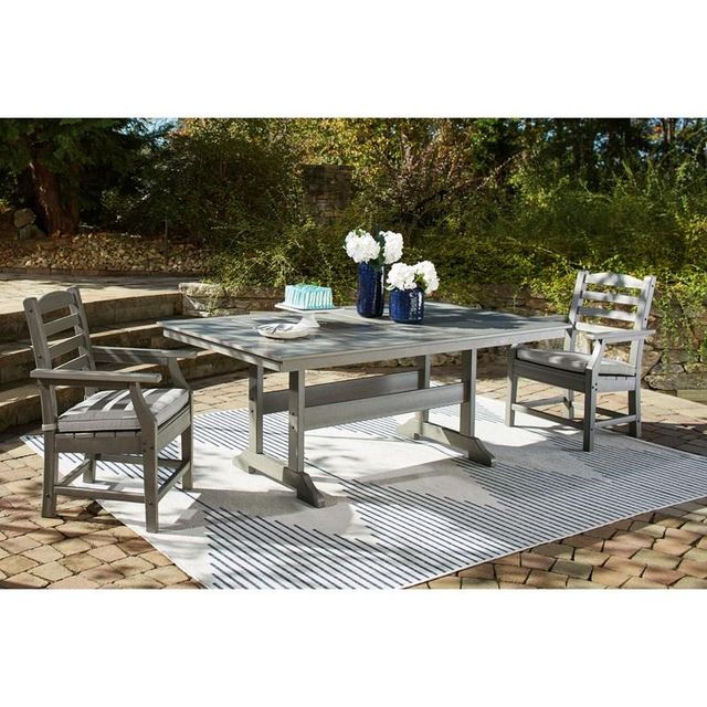 Signature Design by Ashley® Visola Grey Outdoor Dining Table-6