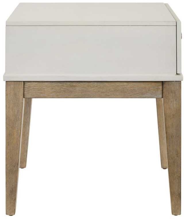 Liberty Furniture Berkley Square Linen End Table with Khaki Base-3