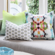 Laura Park Designs Summer Garden Red 22" x 22" Throw Pillow-1