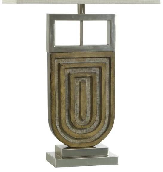 Stylecraft Oak Silver Table Lamp-1