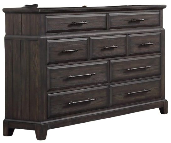 Bernards Bellamy Lane 3-Piece Dark Brown Queen Panel Bed Set-2