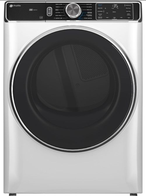 GE® Profile™ White Front Load Washer and Gas Dryer Laundry Pair-2