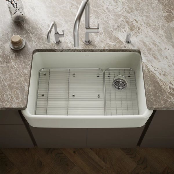 KOHLER® Ironridge® Dune 34" Undermount Single-Bowl Farmhouse Kitchen Sink-1