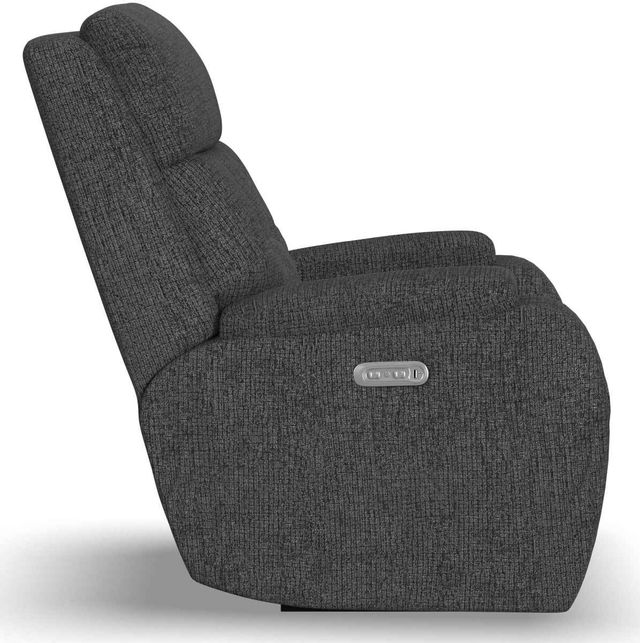 Flexsteel® Strait Steel Power Recliner with Power Headrest-3