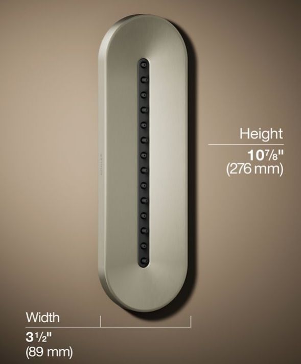 KOHLER® Statement® Vibrant Brushed Nickel 2.5 GPM Oblong Vichy Single-Function Body Spray-2