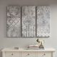 Olliix by Madison Park Watercolor Ikat Taupe 3 Pieces Taupe Gallery Art Set-5