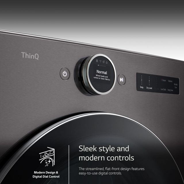 LG 7.4 Cu. Ft. Black Steel Front Load Electric Dryer-4