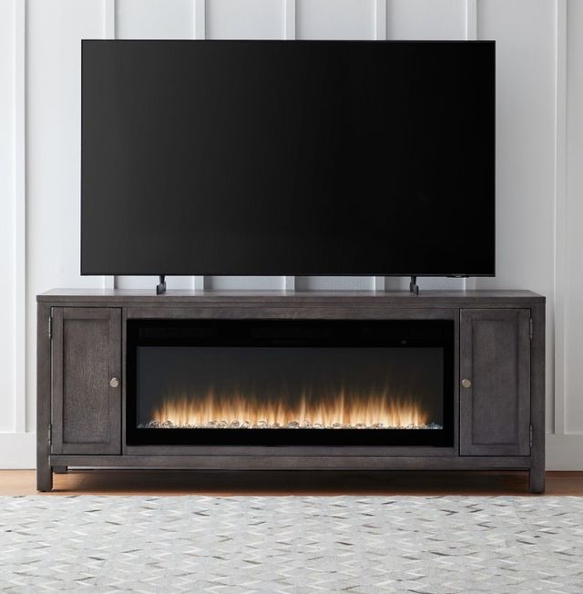 Liberty Furniture Dusty Charcoal 78" TV Console with Fireplace-1