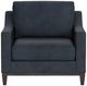 Bassett® Furniture Sanford BenchMade Nubuck Navy Leather Chair-0