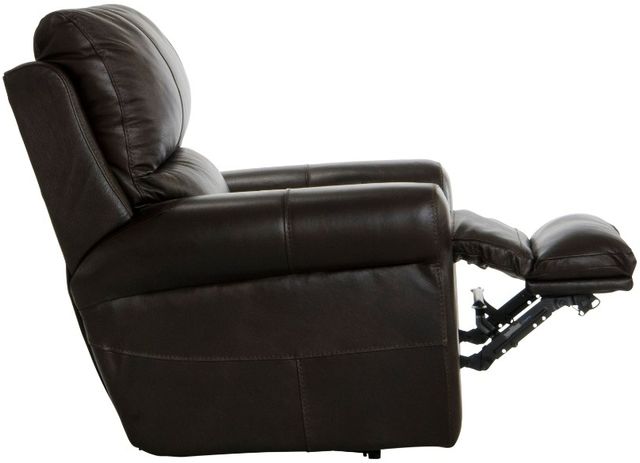 Catnapper® Torretta Chocolate Leather Power Lay Flat Recliner-3