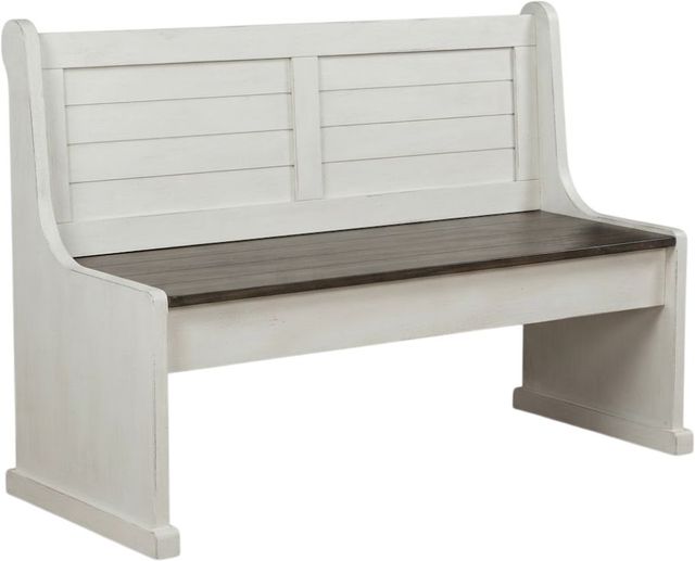 Sunny Designs™ Carriage House Cottage White/European Dark Short Bench-0