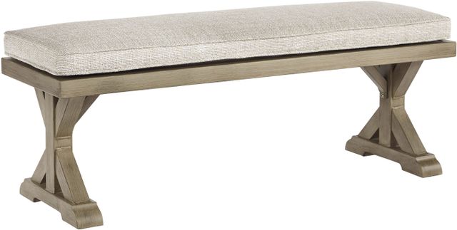 Signature Design by Ashley® Beachcroft Beige Bench with Cushion