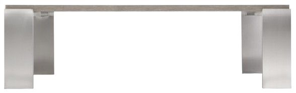 Bernhardt Foundations Light Shale Top Dining Table with Stainless Steel Base-2