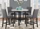 Global Furniture USA D40011 5-Piece Black/White Dining Set-0