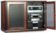 Salamander Designs® Synergy Model 323 AV Cabinet-Dark Walnut/Black-1