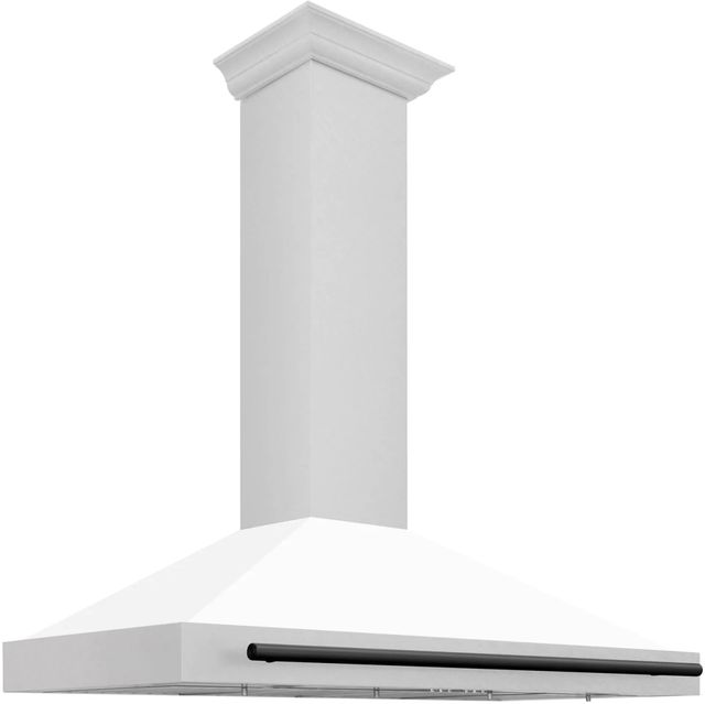 ZLINE 48" Autograph Edition White Matte Wall Mounted Range Hood -1