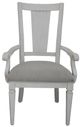 ACME Furniture 2-Piece Katia Light Gray/Weathered White Dinning Arm Chair Set-3