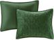 Olliix by Madison Park Harper 3 Piece Green King/California King Faux Velvet Reversible Coverlet Set-1
