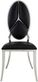 ACME Furniture Cyrene Black/Chrome Dining Side Chair-3