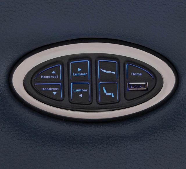 Coaster® Blue Power Headrest & Lumbar Recliner-3