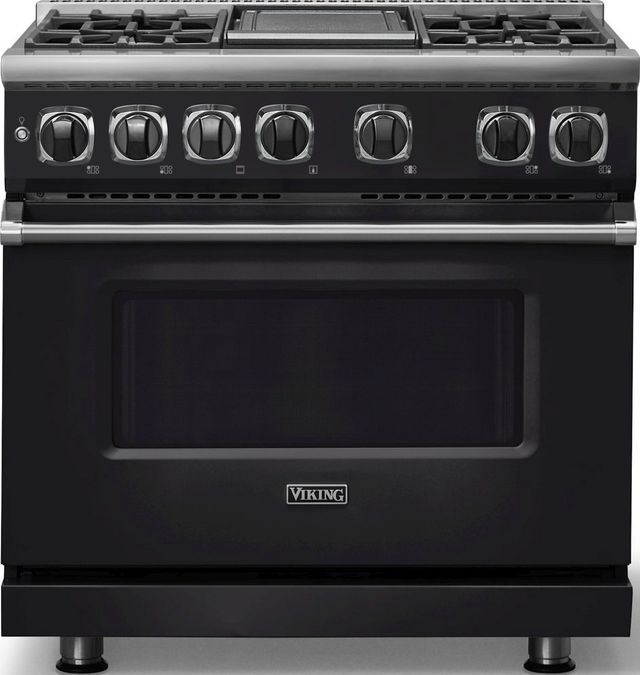 Viking® 7 Series 36" Onyx Pro Style Dual Fuel Range with Griddle-0