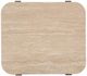 Bassett Mirror Avalon Travertine End Table with Bronze/Espresso Base-3