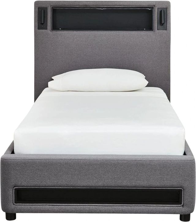 Signature Design by Ashley® Cayberry Gray Twin Upholstered Panel Bed-2