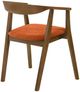 Armen Living Santana 6-Piece Orange/Walnut Dining Chair Set-4