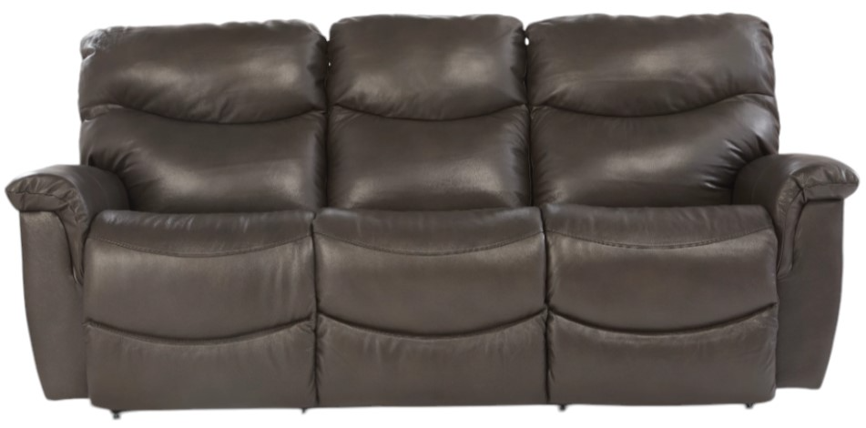 La-Z-Boy® James Walnut Leather Manual Reclining Sofa