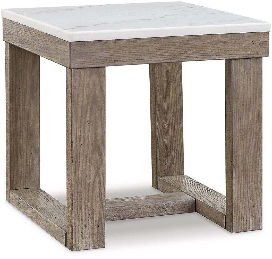 Loyaska End Table - Brown/Ivory