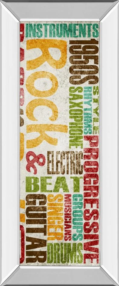 Classy Art Rock and Roll by Sd Graphics Studio Mirror Framed Wall Art-0