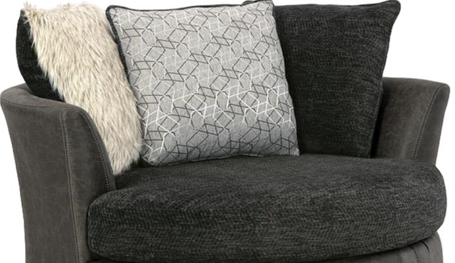 Albany Industries Zaftig Ebony Swivel Chair-1