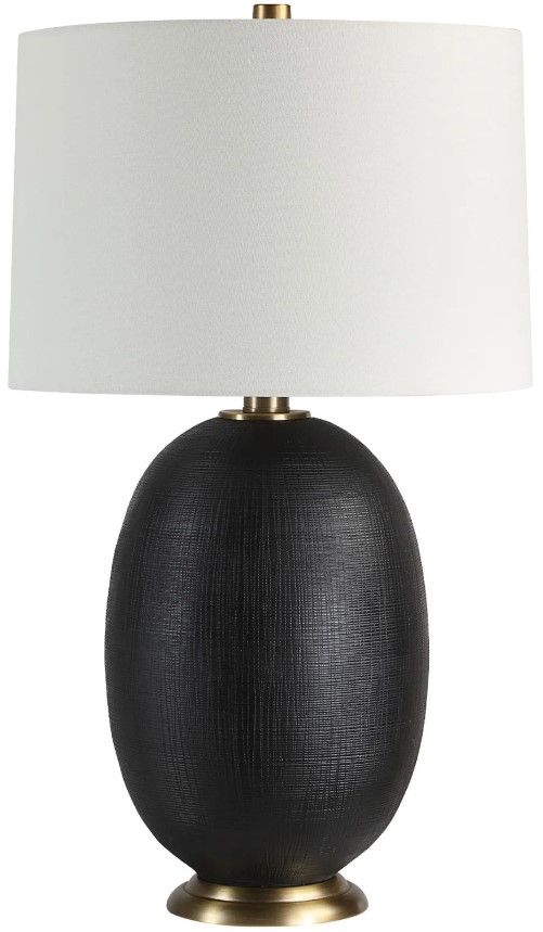 Renwil® Everren Carmesi Matte Black Table Lamp-0