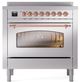 Ilve® Nostalgie II Series 36" Stainless Steel Pro Style Induction Range-1