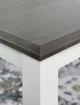 Powell® Jane Dark Gray Dining Table with Smokey White Base-5