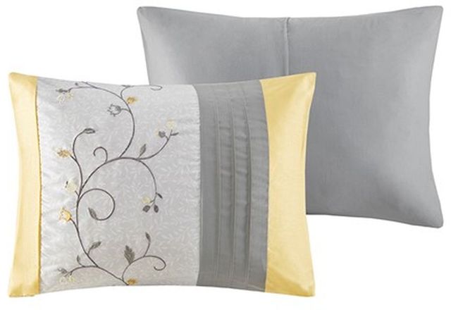 Olliix by Madison Park Serene 7 Piece Yellow King Embroidered Comforter Set-1