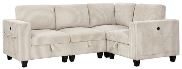 Homelegance® Walterboro 4-Piece Beige L-Shape Sectional-0