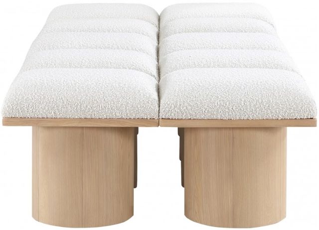 Meridian Furniture Pavilion Cream/Natural 90" Modular Bench Set-2