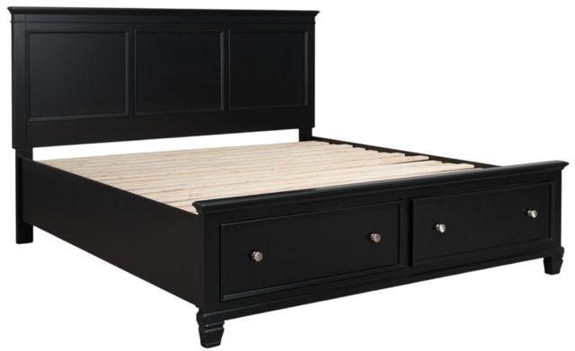Signature Design by Ashley® Lanolee Black King Panel Storage Bed-0