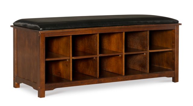 Linon Cape Anne Dark Walnut Bench-0